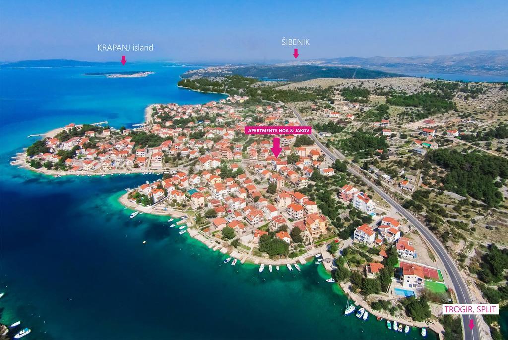 Charming Seaside Apartments Noa & Jakov, Zaboric Sibenik Экстерьер фото